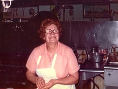 1972-72, Ma in the kitchen. Photo courtesy of Georgia Collis