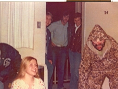 Fall 1974 in Suite 24, l-r Dave Pebler, Rebecca Wierwille and a third person