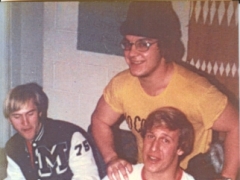 1974 in Suite 24. Clockwise: ?, Mike Barzak and Ted Parlburg. 